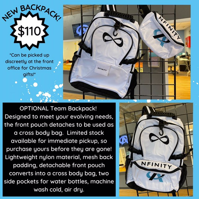 white nfinity backpack